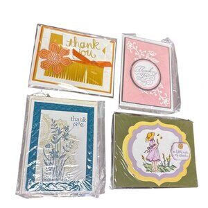 Handmade Thank You Card Set Watercolor Floral Greeting Collection